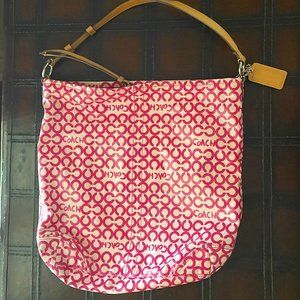Coach Pink and White Purse
